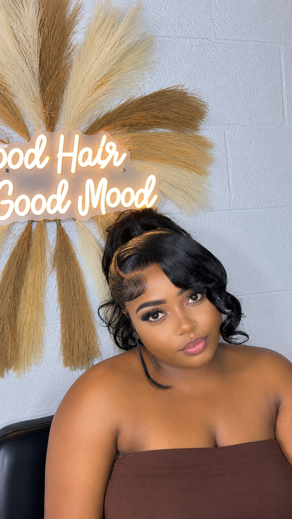 Wig Ponytail + Makeup at SoukaBeauty in Columbus, Ohio